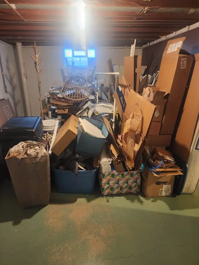 Roll-off dumpster container at job site for Roll Off Dumpster Rental in Scituate